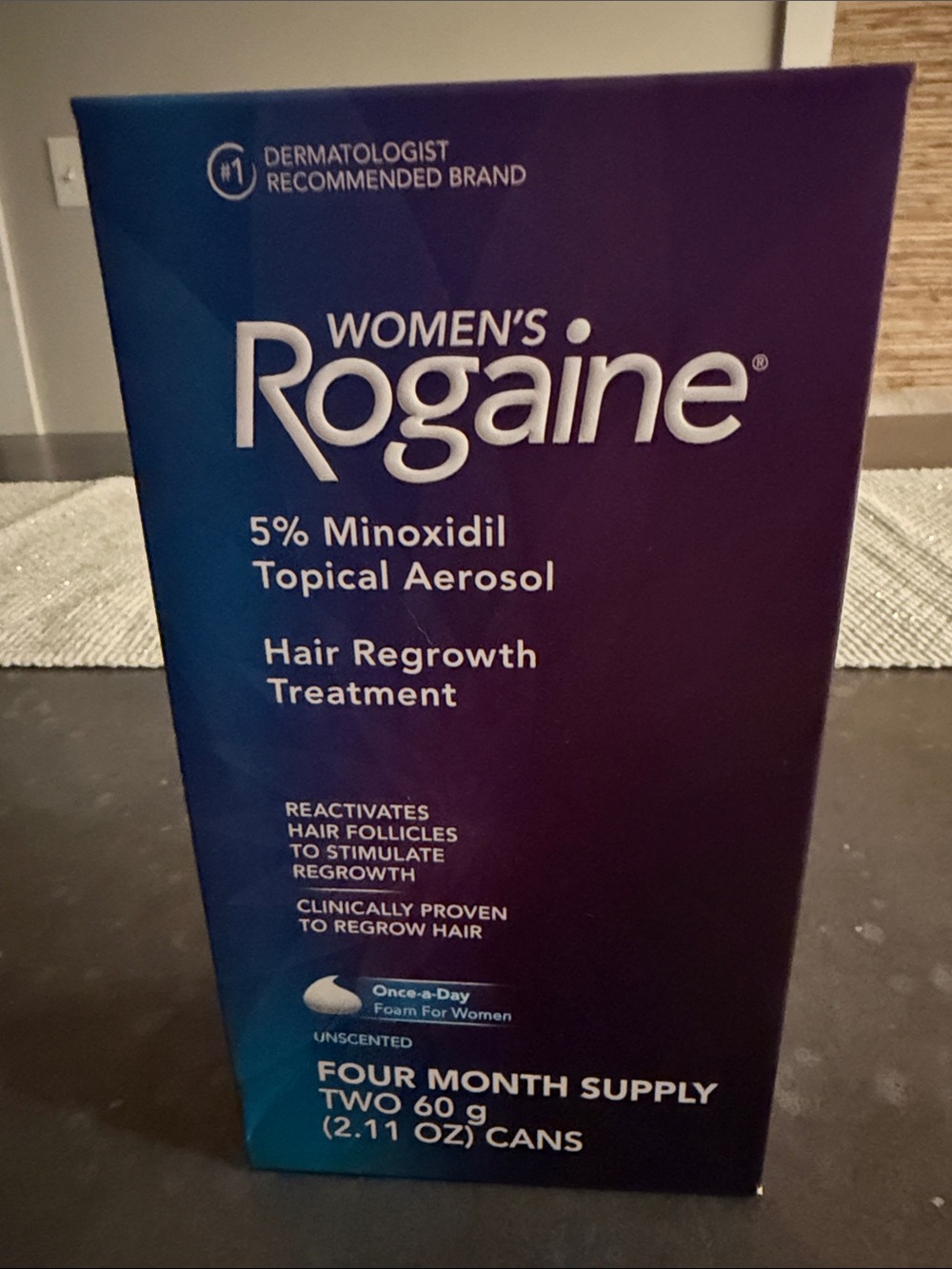 Women's Rogaine 5% Minoxidil Foam Hair Regrowth Treatment - Blue/Purple